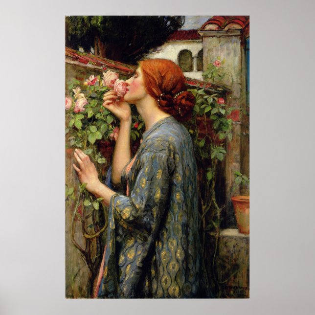 Poster John William Waterhouse Soul da Rosa (Frente)