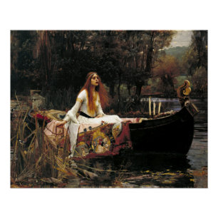 Póster John William Waterhouse The Lady Of Shalott (1888)