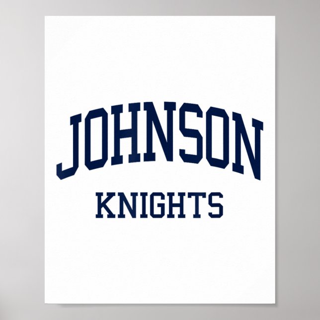 Poster Johnson Segundo grau Hs Gainesville Ga Retro Sport (Frente)