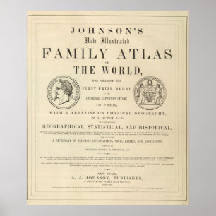 Póster Johnson's Illustrated Family Atlas
