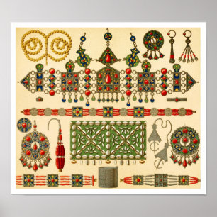 Póster Jóia das pessoas do Kabyle em Argélia