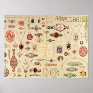 Póster Jóia de "do catálogo Tiffany", 1890