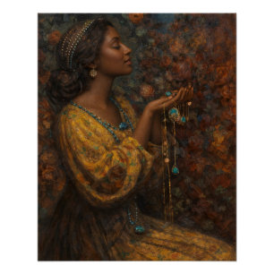 Póster Joias de Mostyn com Mulher Negra
