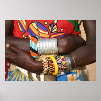 Póster Joias Samburu no Quênia, África