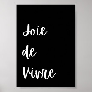 Poster Joie de Vivre cita inspiração 