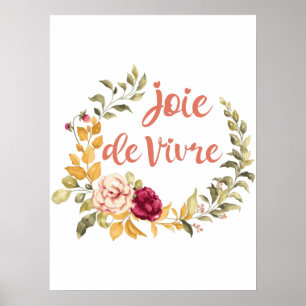 Poster Joie de Vivre French Say
