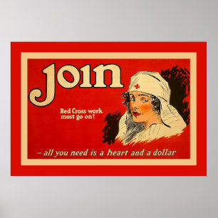 Póster Join ~ Vintage Nurse WW1