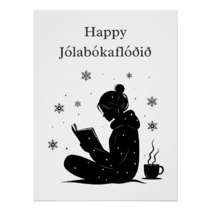 Póster Jólabókaflóð – Enchente de Livros Islandesa, Prese