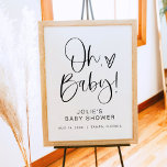 Poster JOLIE Modern Boho Oh Baby Chá de fraldas Welcome<br><div class="desc">Este sinal de boas-vindas do chá de fraldas 'Oh Baby' apresenta um fofo bonito escrito à mão e um moderno design minimalista. Este sinal de boas-vindas é perfeito para o chá de fraldas de temas mínimos neutro em termos de gênero ou pode ser usado para qualquer outro evento de bebês...</div>