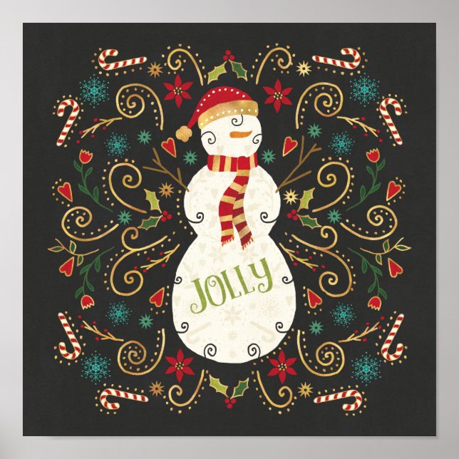 Poster Jolly Otomi Holiday Snowman (Frente)