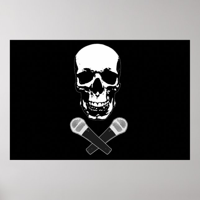 Poster Jolly Roger no microfone (Frente)