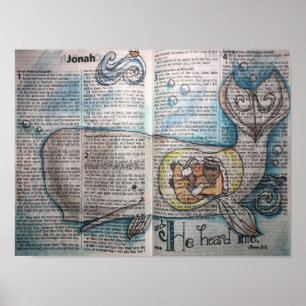 Poster Jonah 2:2 - "Ele me ouviu"