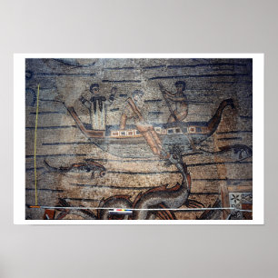 Póster Jonah sendo engolido pela baleia, detalhes de um