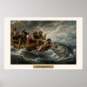 Poster Jonas e a Baleia — Estilo Da Vinci