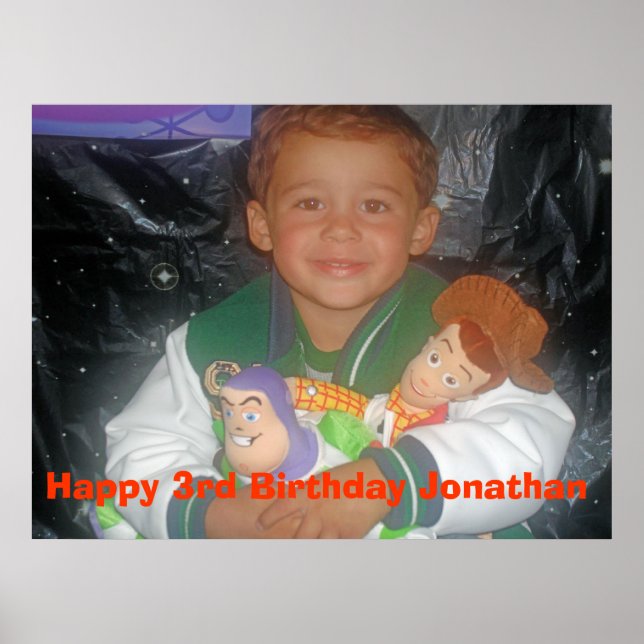 Póster Jonathan 3º bday Buzz (Frente)