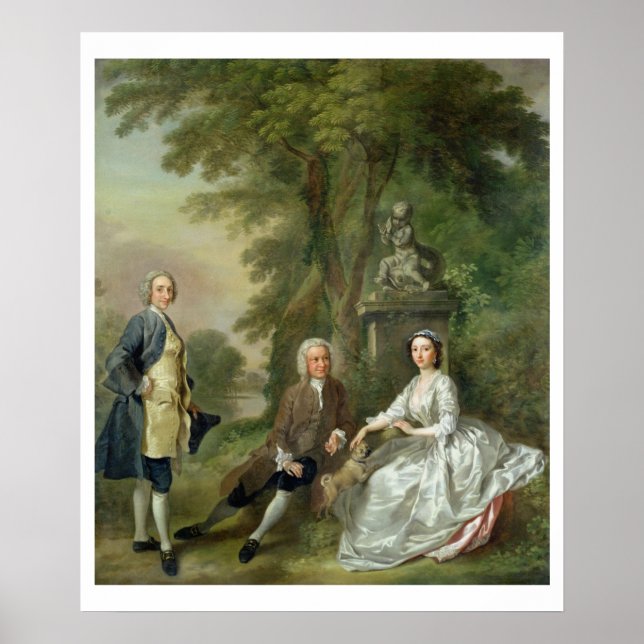 Póster Jonathan Tyers (d.1767) e sua filha, Elizabet (Frente)