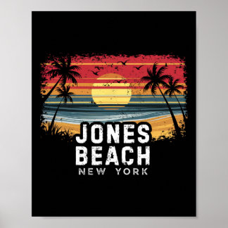 Poster Jones Beach New York Surfboard Beach _1 