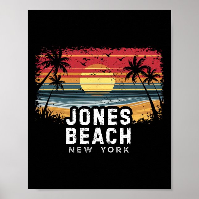 Poster Jones Beach New York Surfboard Beach _1  (Frente)