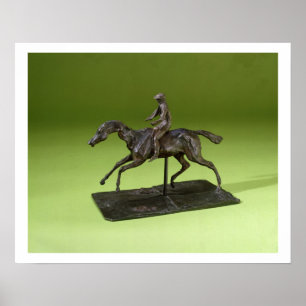 Poster Jóquei em um cavalo (bronze)