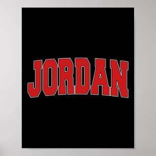 Poster Jordan Mn Minnesota Estilo Varsity EUA Esportes Vi
