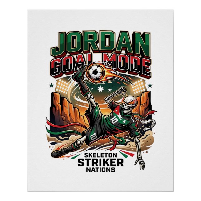 Póster Jordan Modo Gol Esqueleto Striker Nations Dynamic  (Frente)