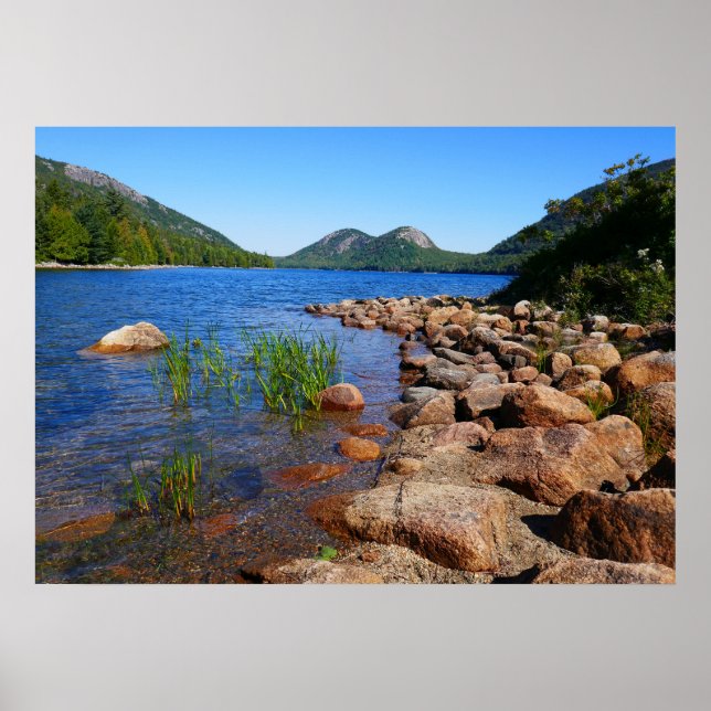 Poster Jordan Pond II no Parque Nacional Acadia (Frente)