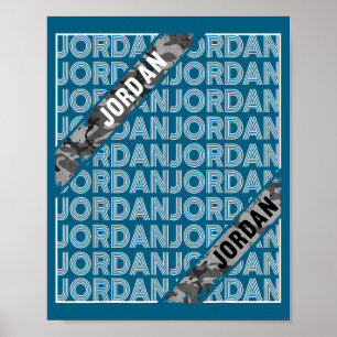 Poster Jordan vintage design homens mulheres crianças 