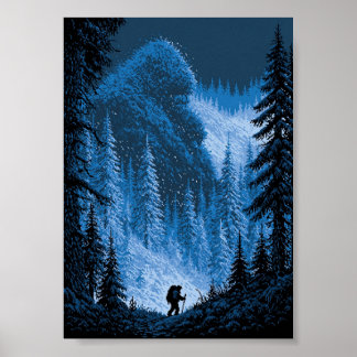 Poster Jornada do Viajante Retro Pixel Art Através de 