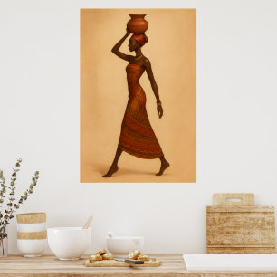 Poster Jornada Graciosa   Mulher Africana com Jarro