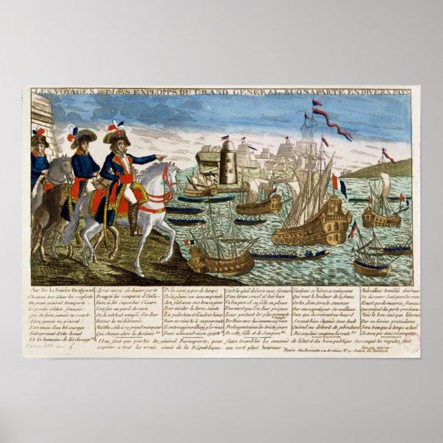 Póster Jornadas e Exploração do General Bonaparte 1798 (Frente)