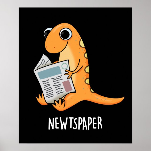 Poster Jornal Funny Newt Pun Dark BG (Frente)
