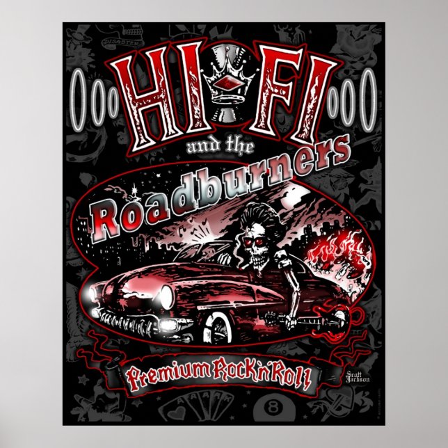 Poster Jornal "HI FI & ROADBURNERS" (Frente)