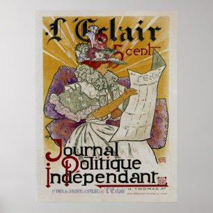 Poster Jornal político independente do ~ de L'Eclair