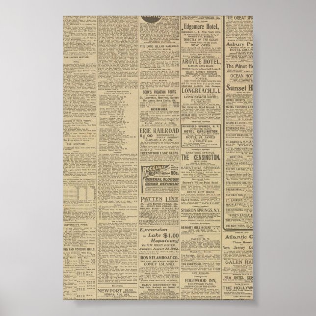 Poster Jornal Vintage (Frente)
