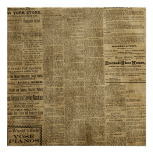 Póster Jornal Vintage Antigo