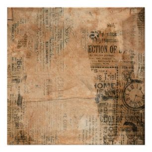 Póster Jornal Vintage Antigo Torn Um