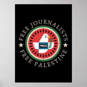 Poster Jornalistas Livres Palestina Livre