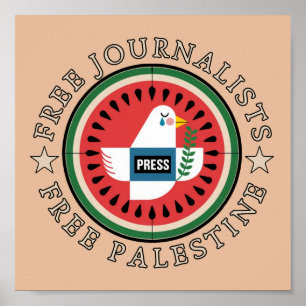 Poster Jornalistas Livres Palestina Livre