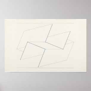 Poster josef albers - constelação estrutural vi