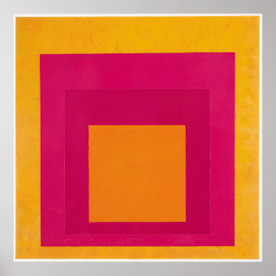 Poster josef albers - homenagem ao quadrado la tehuana