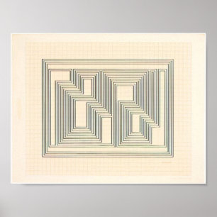 Poster josef albers - tectônica gráfica