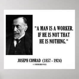 Póster Joseph Conrad Um Homem É Uma Citação Moderna Do Tr