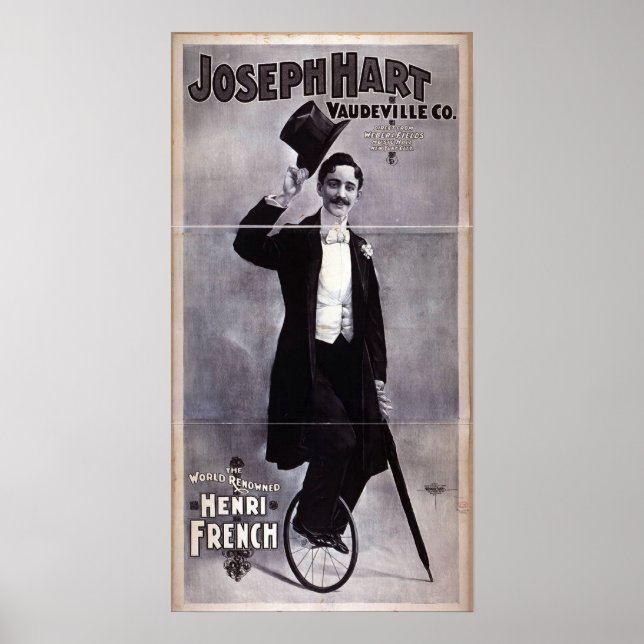 Póster Joseph Hart Vaudeville, Retro 'Henry French' (Frente)