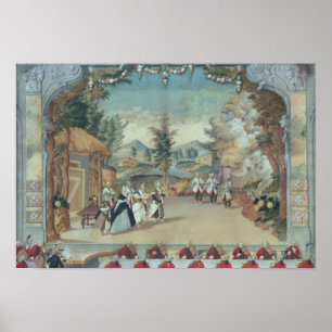 Poster Joseph Haydn no primeiro desempenho de sua ópera