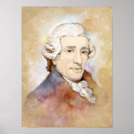 Poster Joseph Haydn Retrait im Aquarell Style