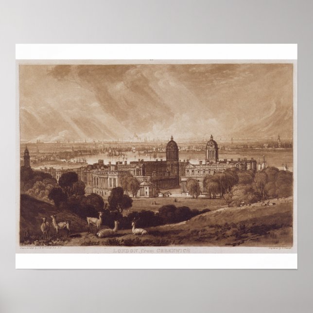 Póster Joseph Mallord William Turner | Londres da Greenw (Frente)
