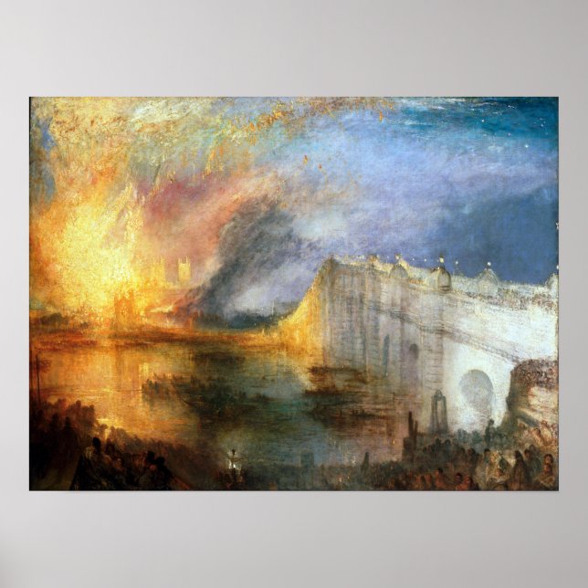 Poster Joseph Mallord William Turner The Burning (Frente)