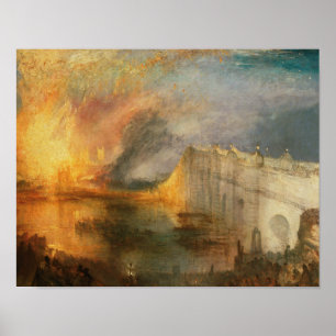 Póster Joseph Mallord William Turner - The Burning of the