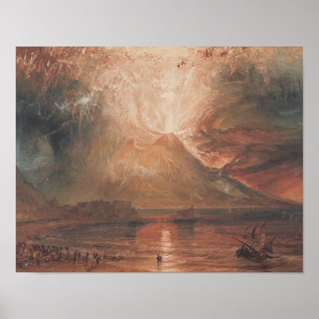 Póster Joseph Mallord William Turner - Vesúvio (Frente)