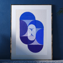 Joseph Schillinger Key Blue. Abstrato geométrico